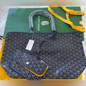 Goyard Saint Louis PM Navy NEW with tags.